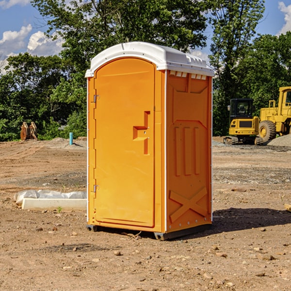 how often are the porta potties cleaned and serviced during a rental period in New Eucha